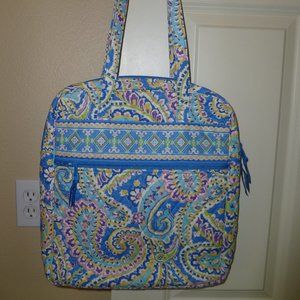 Vera Bradley Tall Zip Tote Capri Blue